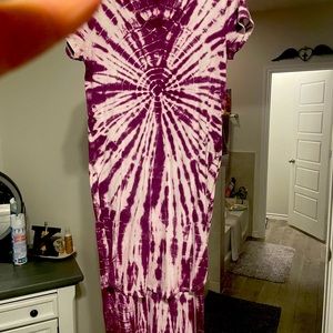 Beautiful Tie Die Slit Dress/long fashion shirt.